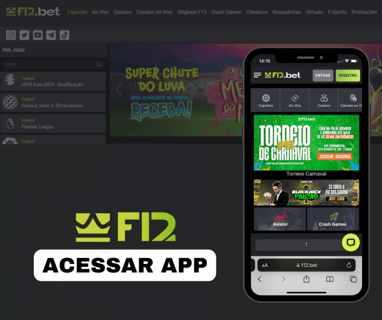 F12 Bet App: aposte pelo celular em esportes e cassino!