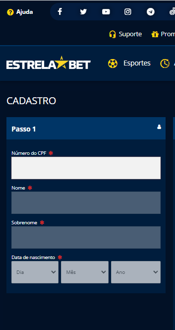 Estrela bet cadastro site