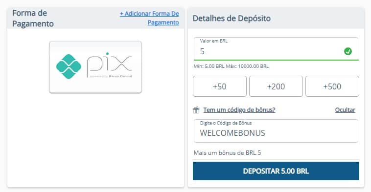 Inserir C&oacute;digo B&ocirc;nus na Sportingbet