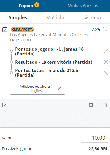 Sistema de Cria&ccedil;&atilde;o de Apostas da Sportingbet