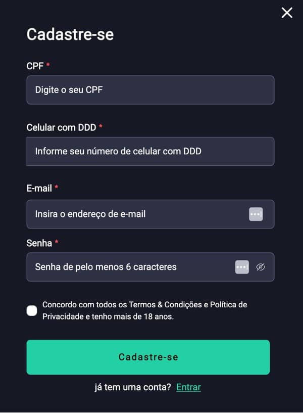 Como se cadastrar na H2Bet