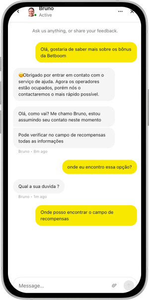 Chat ao vivo da Betboom