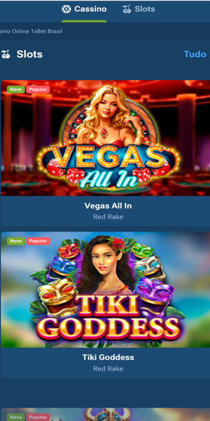 Imagem da se&ccedil;&atilde;o de cassino sem c&oacute;digo promocional na 1xBet