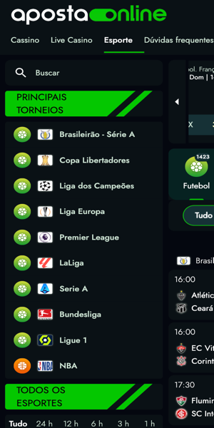 Imagem da página da Aposta Online