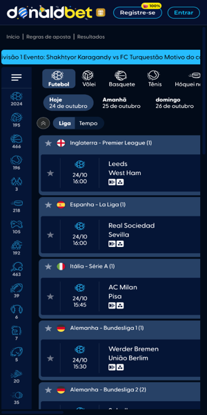 Imagem da operação da plataforma de apostas esportivas Donald Bet