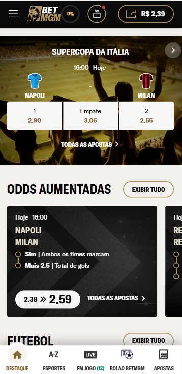 Imagem com sugestão de apostas esportivas na BetMGM