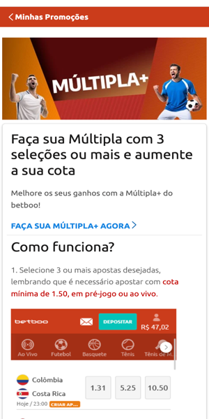 Imagem da p&aacute;gina da promo&ccedil;&atilde;o M&uacute;ltipla+