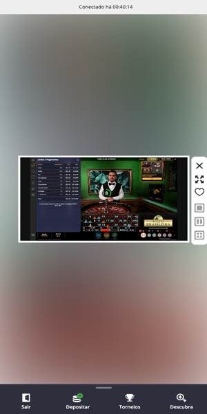 Imagem de uma transmissão ao vivo de mesa de roleta brasileira na Betsson