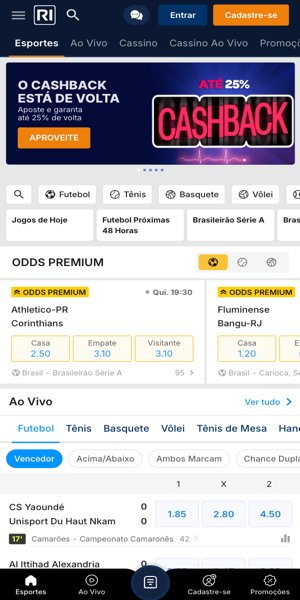 Imagem da página inicial da Rivalo